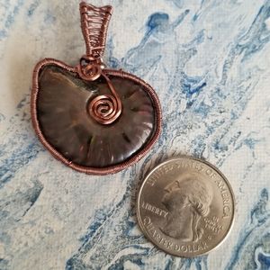Fossil Amonite pendant.